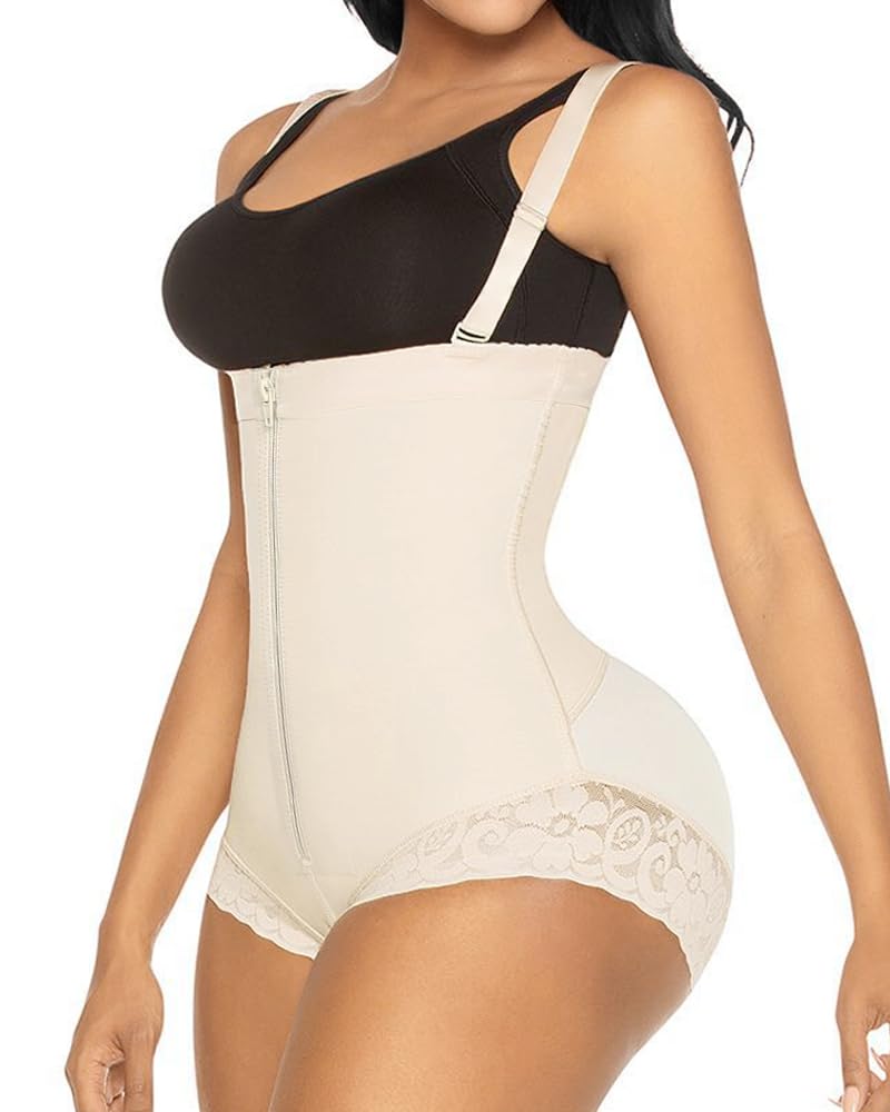 YIANNA Fajas Colombianas Postparto Shapewear for Women Tummy Control High Compression Body Shaper with Hook Crotch